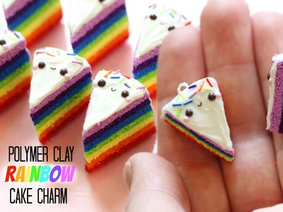Polymer Clay Rainbow Cake Charm Tutorial
