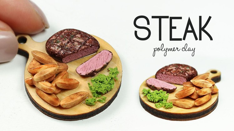 Polymer clay Steak & potato wedges TUTORIAL | polymer clay food