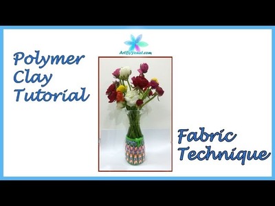 Polymer Clay Tutorial - Fabric Technique - Lesson #46