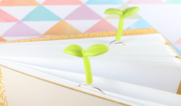 Super Easy Plant Sprout Bookmark Polymer Clay Tutorial