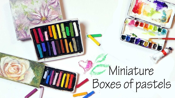 Tiny Art Supply Tutorial ; Box Of Pastels (That work)