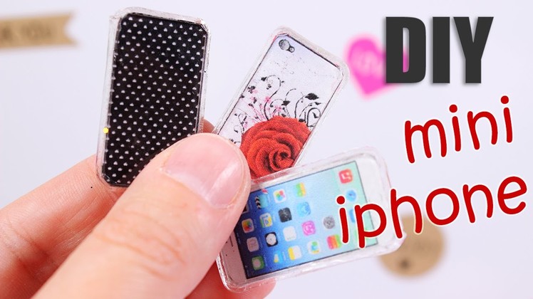 DIY miniature iPhone (design your phone case)