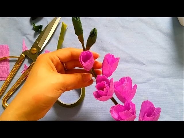 Gladiolus paper flower tutorial - Hoa lay ơn giấy nhún