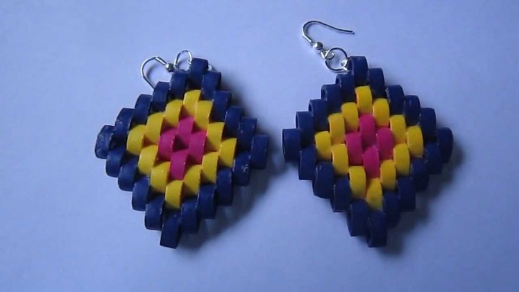Handmade Jewelry - Paper Quilling Diamond Earrings (Petal Pieces)
