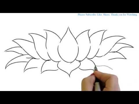 How to Draw a Beautiful and simple Lotus in Easy way