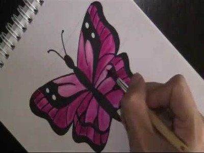 How to draw a butterfly - easy version for beginners