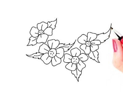 How to draw beautiful flowers easy and simple drawing
