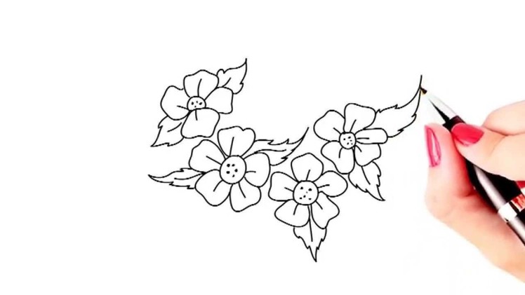 How to draw beautiful flowers easy and simple drawing