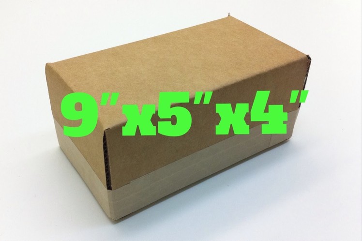 How to make a 9" x 5" x 4" cardboard box