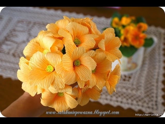 [How to make] Tagetes patula paper flower