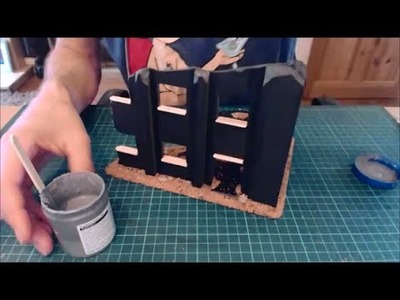 How to make textured paint for foamboard buildings and ruins