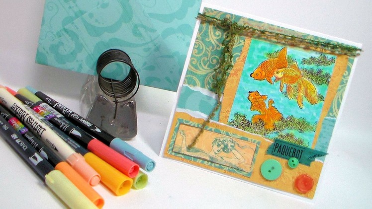 Idea For Using Photo Paper in Cardmaking. No Template Envelope. Stamp School