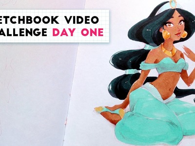 Jasmine Copic Drawing | Sketchbook Video Challenge: DAY ONE