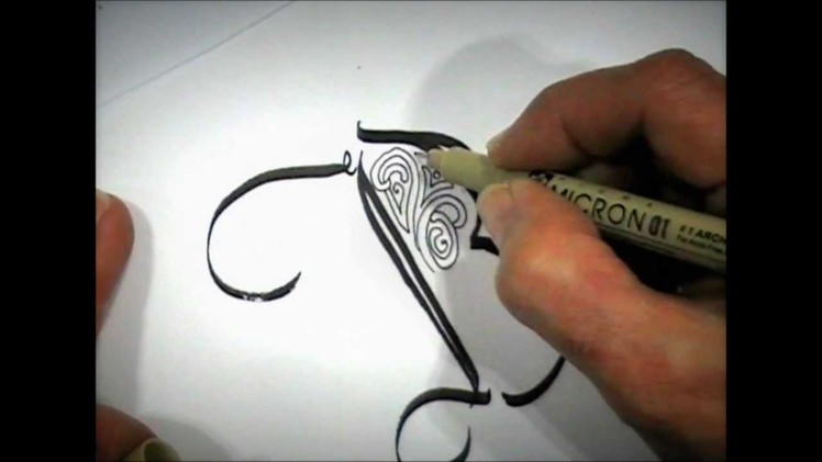 Maria Thomas Calligraphy & Zentangle Patterning with Pigma Calligrapher & Micron Pens