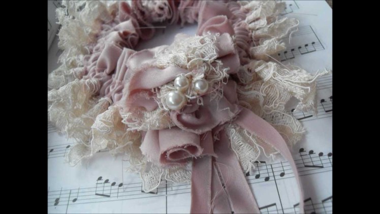 Marie Antoinette & Shabby chic handmade bridal garters