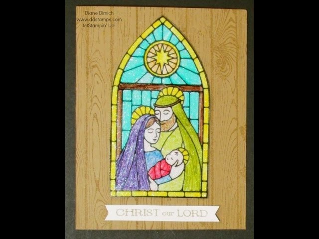 Using Stampin' Up!'s Gentle Peace, Blendabilities and Window sheets to make faux Stain Glass