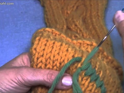 Adriafil tutorial: swiss darning embroidery. broderie au point de maille