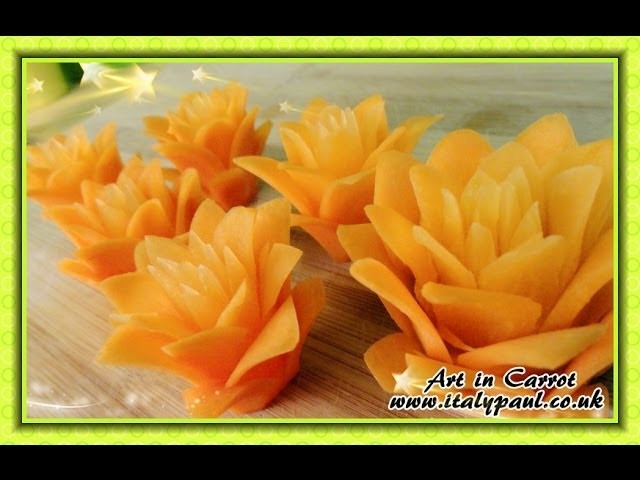 Art In Carrot Show - Vegetable Carving Carrot Flowers - Carrot Roses Garnish