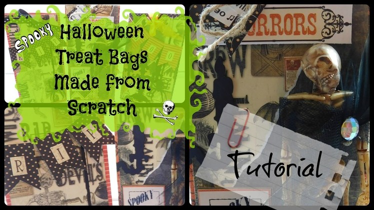 Halloween Goodie Bag Tutorial. Halloween Treat Bags Made from Scratch!