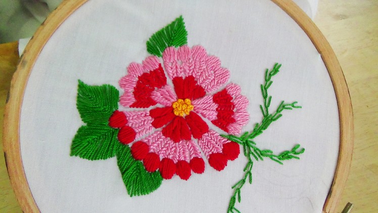 Hand Embroidery: Flower stitch (Swedish embroidery)