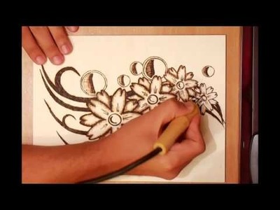 How to create a Pyrography project of flowers