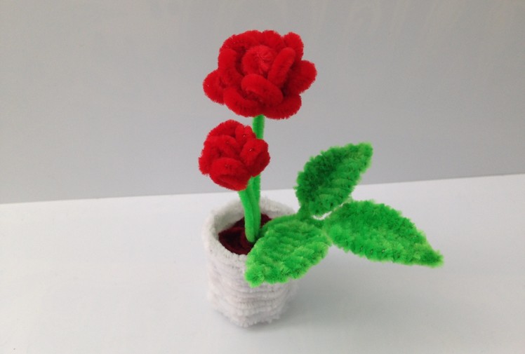 How to make a Pipe Cleaner Rose Pot 1: the Rose