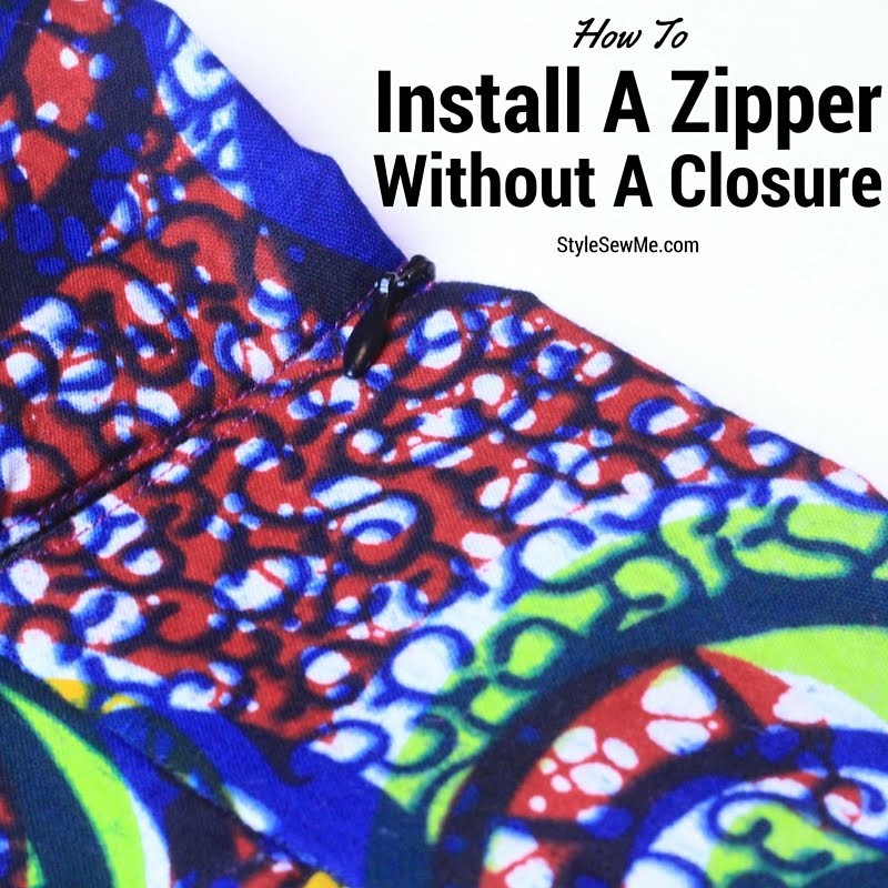 How to Sew A Zipper Without A Closure