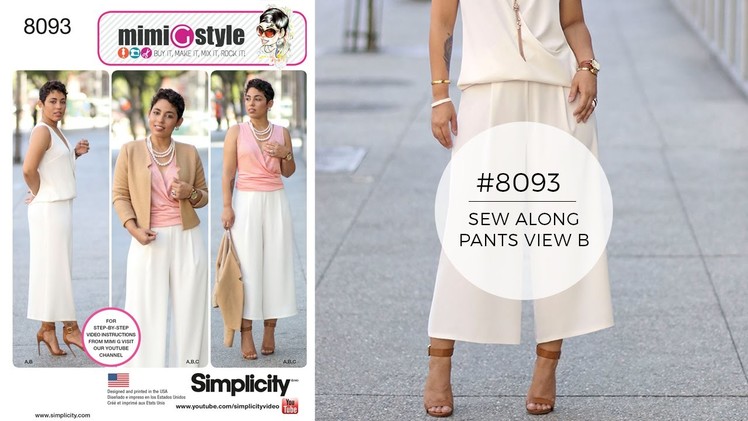 How to Sew Pants with Mimi G Simplicity 8093 (View B)