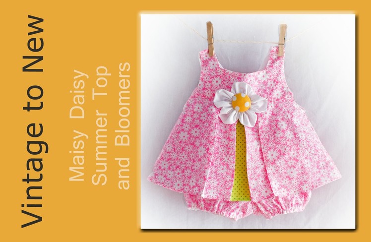 Maisy Daisy Top and Diaper Cover PDF Pattern and Video Tutorial