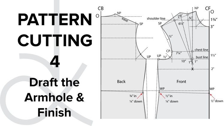 Pattern Cutting - Flat Pattern Drafting, the Bodice Block part 4