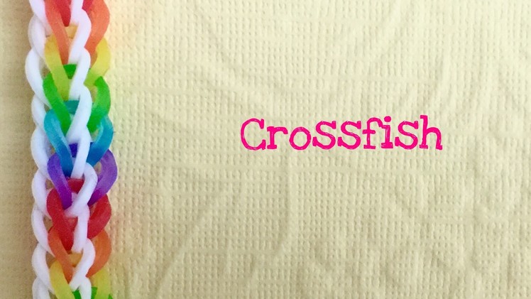 Rainbow Loom Bands Crossfish Easy Bracelet tutorial