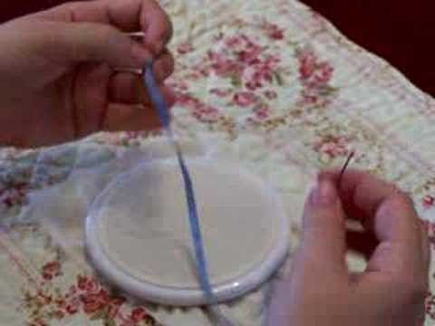Soft Knot, Quilters Knot, or No Knot in Ribbon Embroidery