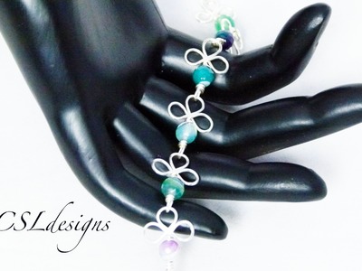 Wirework clover gemstone chain ⎮ Make your own chain series ⎮ St Patrick's Day