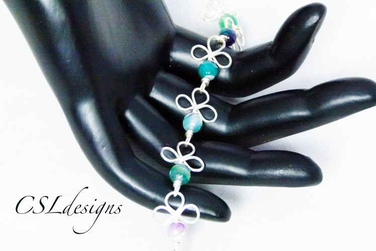 Wirework clover gemstone chain ⎮ Make your own chain series ⎮ St Patrick's Day
