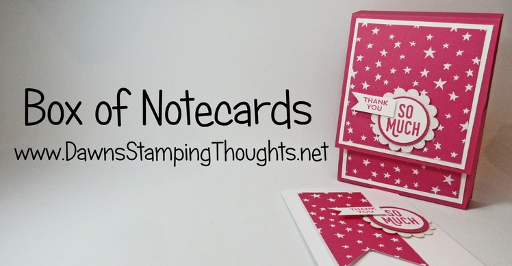 Box with Note Cards using Sale a Bration Perfect Pairings stamp set from Stampin'Up!
