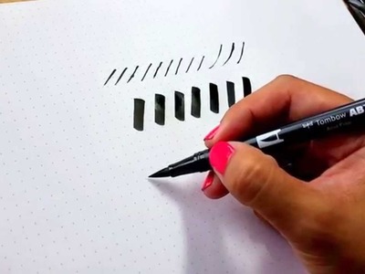 Brush Calligraphy | How to hold your brush pen at an angle