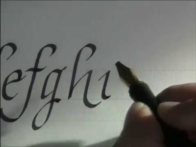 Calligraphy - how to write calligraphy letters - italic letters for beginners