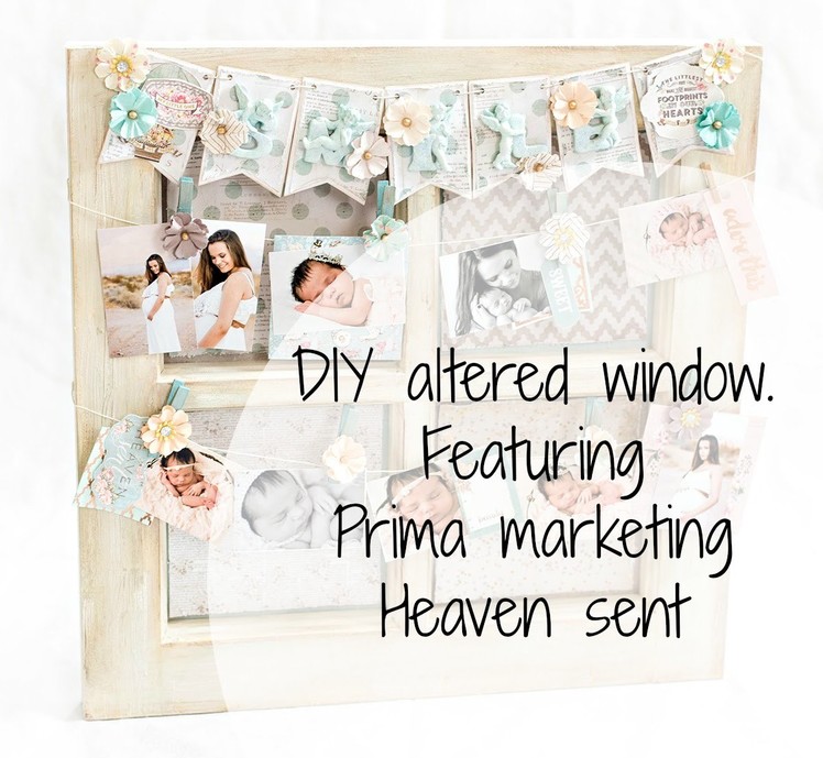 DIY altered window frame. baby room decoration