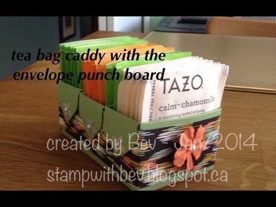 Envelope punch board tea bag caddy