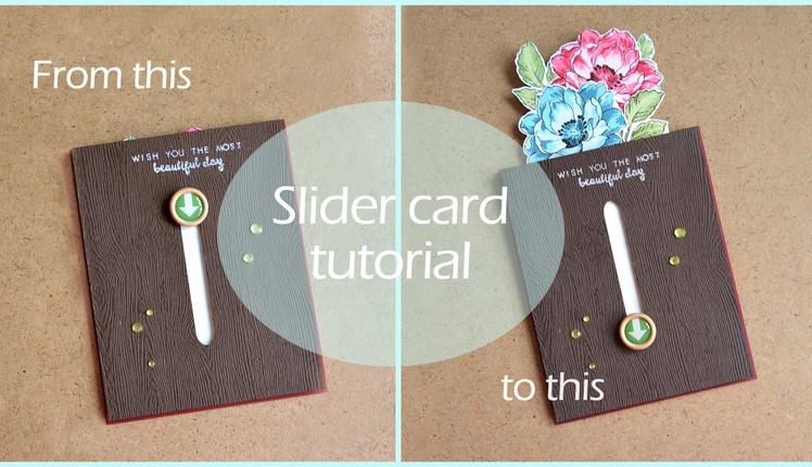Slider card with hidden bouquet