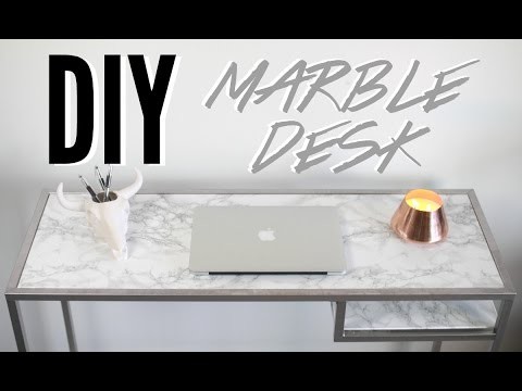 DIY Marble Table & Desk! DIY Room Decor For Cheap!