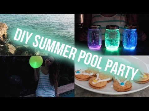 DIY SUMMER NIGHT POOL PARTY | (collab w uwodoo)