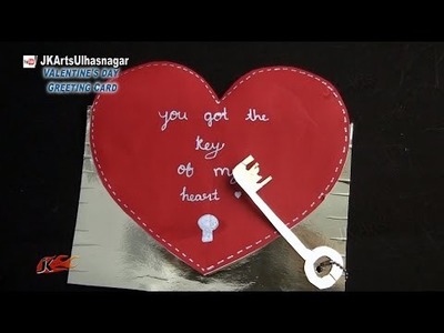 DIY Valentine's Day Key of Heart Greeting Card | How to make | JK Arts  854