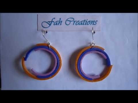 Free Form Quilling - Paper Quilling Broken Circle Earrings (Not Tutorial)