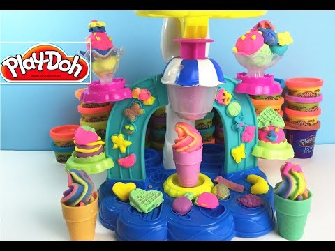 Play doh toys - play dough - play doh sweet shoppe   - Diy RainBow Icecream
