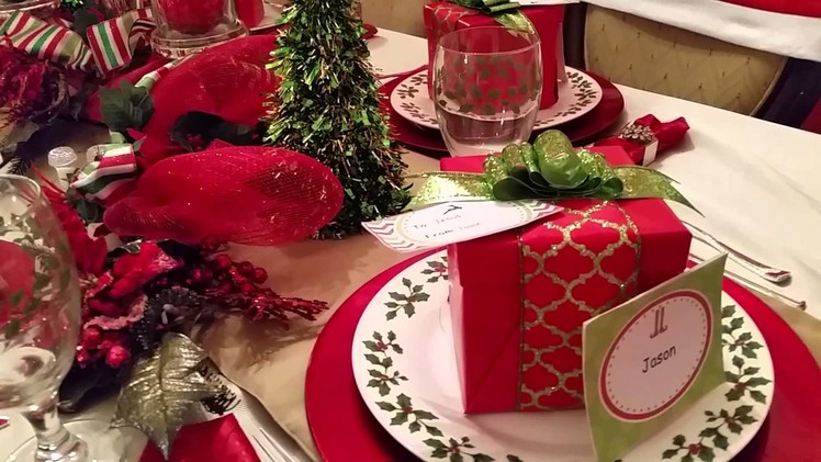 Christmas Tablescape and HomeTour  ~Dollar Tree Inspire~
