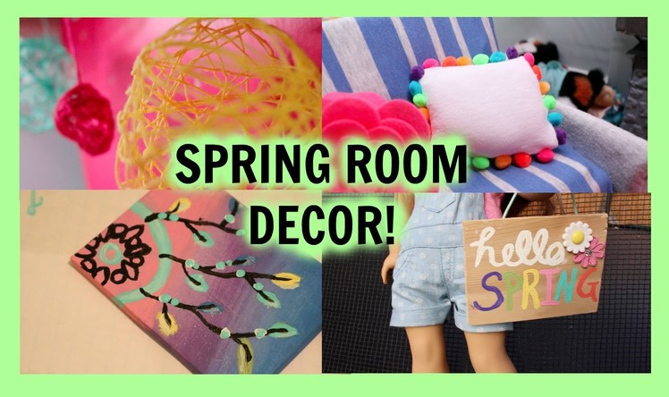 DIY SPRING ROOM DECOR! | Diy American Girl Doll Spring Room Decor
