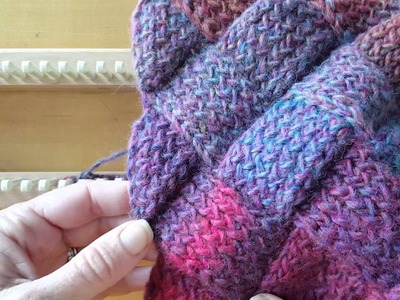 Entrelac on Knitting Loom part 4