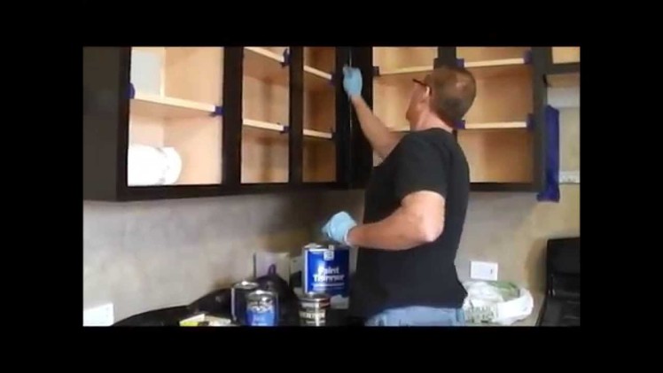How to gel stain kitchen cabinets