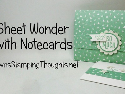 One Sheet Wonder Note Cards and Box with It's My Party Designer paper from Stampin'Up!
